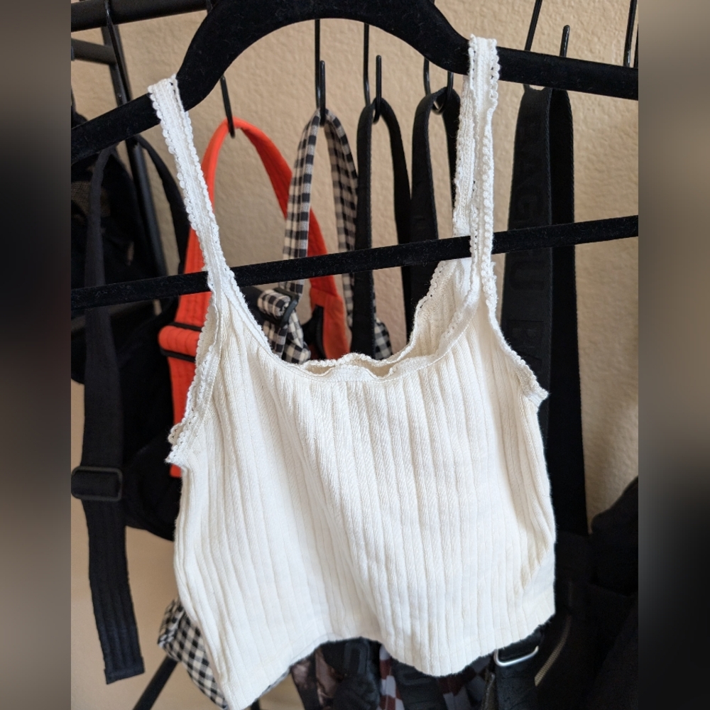 Brandy Melville Ivory Knit tank Top